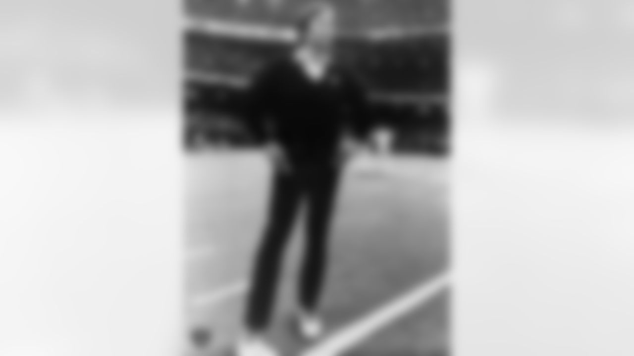 Oakland Raiders Head Coach Tom Flores on the field before Super Bowl XV against the Philadelphia Eagles.