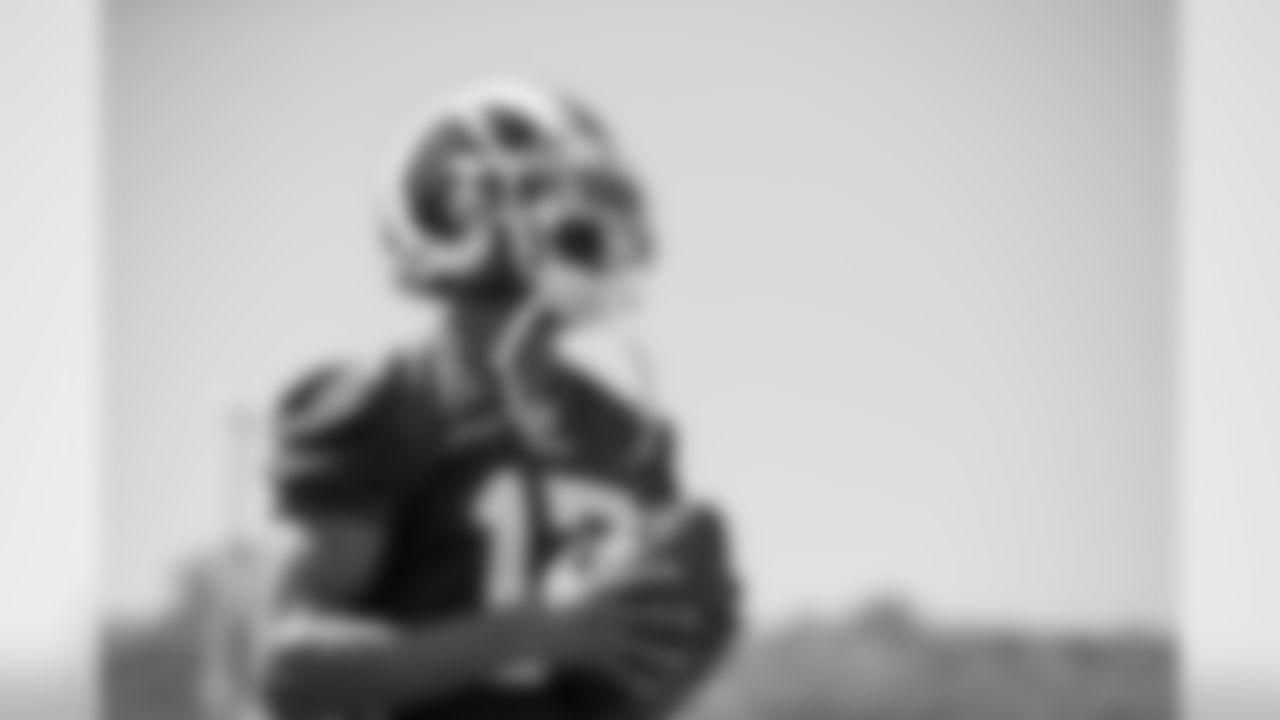 Wide Receiver (17) Robert Woods of the Los Angeles Rams practices, Wednesday, September 25, 2019, in Thousand Oaks, CA. (Jeff Lewis/Rams)