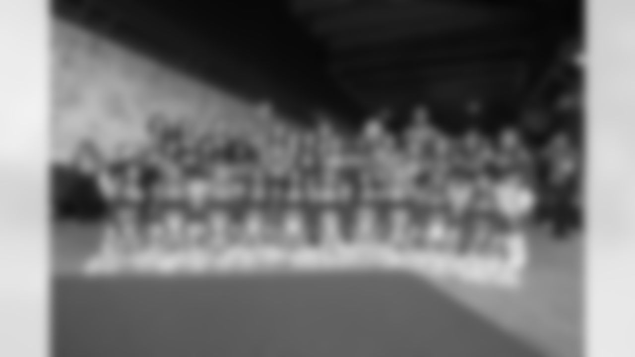 Los Angeles Rams cheerleaders pose for a group picture before entering the field before the Rams 38-31 victory over the Vikings in an NFL Week 4 Thursday Night Football game, Thursday, September 27, 2018, in Los Angeles, CA. (Jeff Lewis/Rams)