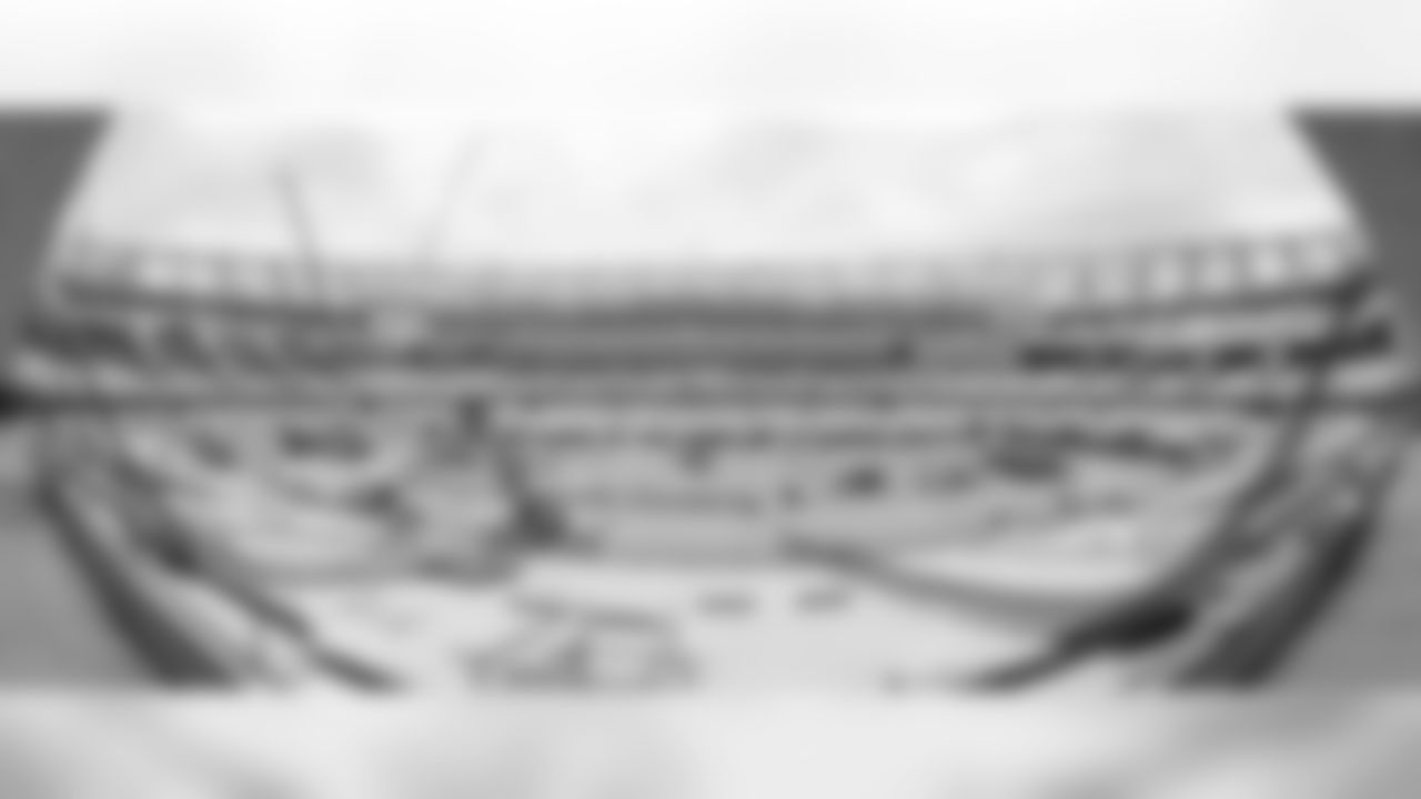 Panoramic image of the Rams new stadium at Hollywood Park under construction, Friday, June 7, 2019, in Inglewood, CA. (Jeff Lewis/Rams)