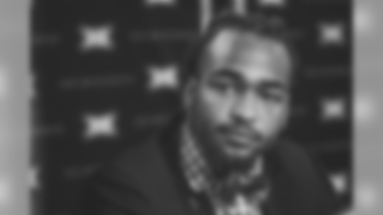 Texas Tech linebacker Dakota Allen speaks during NCAA college football Big 12 media days in Frisco, Texas, Monday, July 16, 2018. (AP Photo/Cooper Neill)
