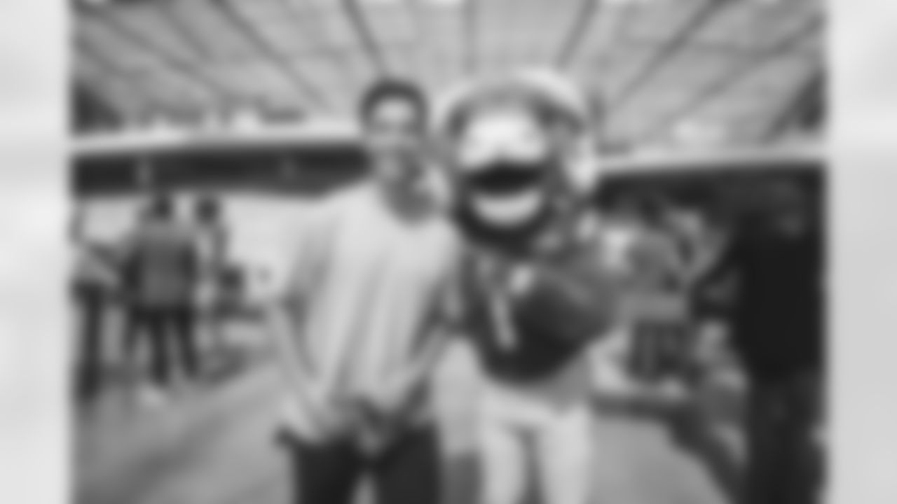 Josh Peck and Rampage in SoFi Stadium as the Los Angeles Rams take on the Arizona Cardinals in Week 6 of the 2023 NFL Regular Season.