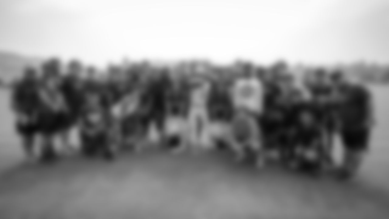 Cheerleaders and Rampage the Mascot at the 7 on 7 Passing Tournament and Big Man Championships at Cal Lutheran University in Thousand Oaks, CA on June 23rd, 2018. (Rams/Hiro Ueno)