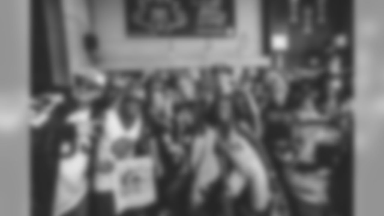 Big Wangs in North Hollywood hosts Los Angeles Rams fans, NFL Legend Jackie Slater, Cheerleaders and team mascot Rampage for an NFC Championship game watch party to cheer on their Los Angeles Rams defeat the New Orleans Saints, 26-23 to advance to Super Bowl LIII. (Will Navarro/Rams)