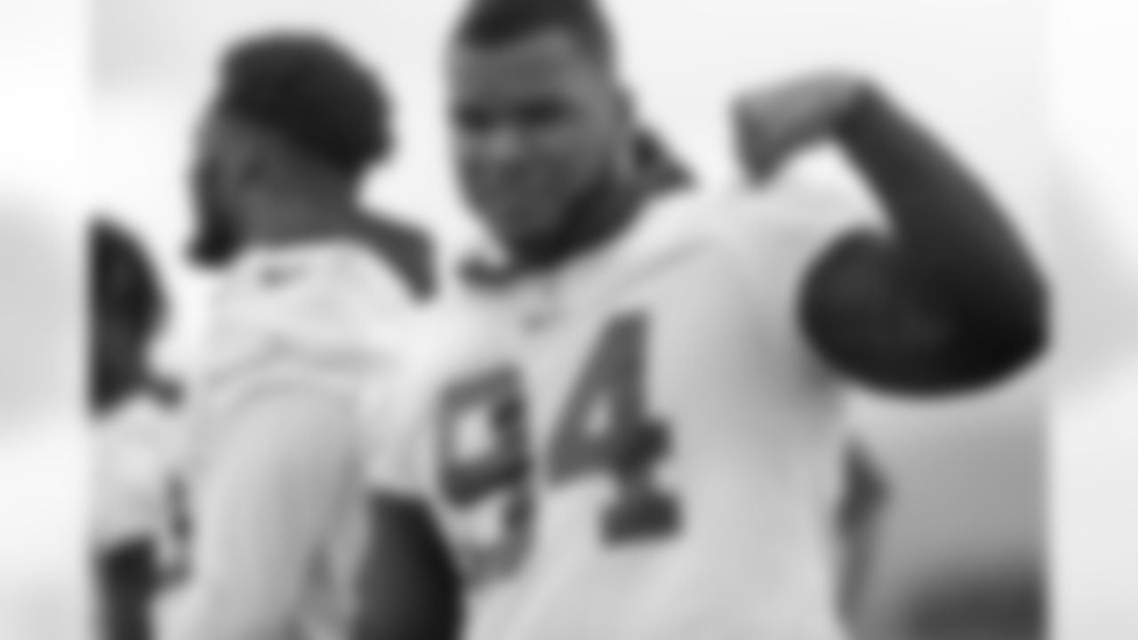 Defensive tackle (94) John Franklin-Myers of the Los Angeles Rams practices on day 5 of Phase II of the offseason program workouts, Monday, May 6, 2019, in Thousand Oaks, CA. (Jeff Lewis/Rams)