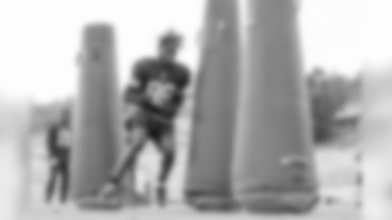 Wide receiver (88) Michael Thomas of the Los Angeles Rams practices on day 8 of Phase II of the offseason program workouts, Thursday, May 9, 2019, in Thousand Oaks, CA. (Jeff Lewis/Rams)