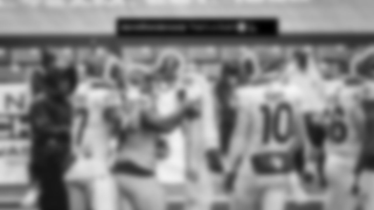 The Los Angeles Rams react on social media after defeating the Washington Football Team and Aaron Donald's dominate 4 sack performance.