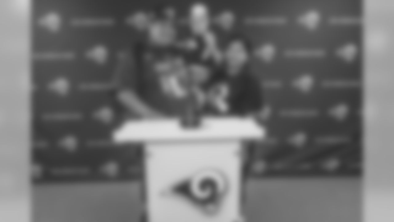 The Los Angeles Rams "Behind The Draft," a season ticket member event with Rams general manager Les Snead, and tours of the Rams Practice Facility in Thousand Oaks, CA, on May 31st, 2019. (Daniel Bowyer/Rams)