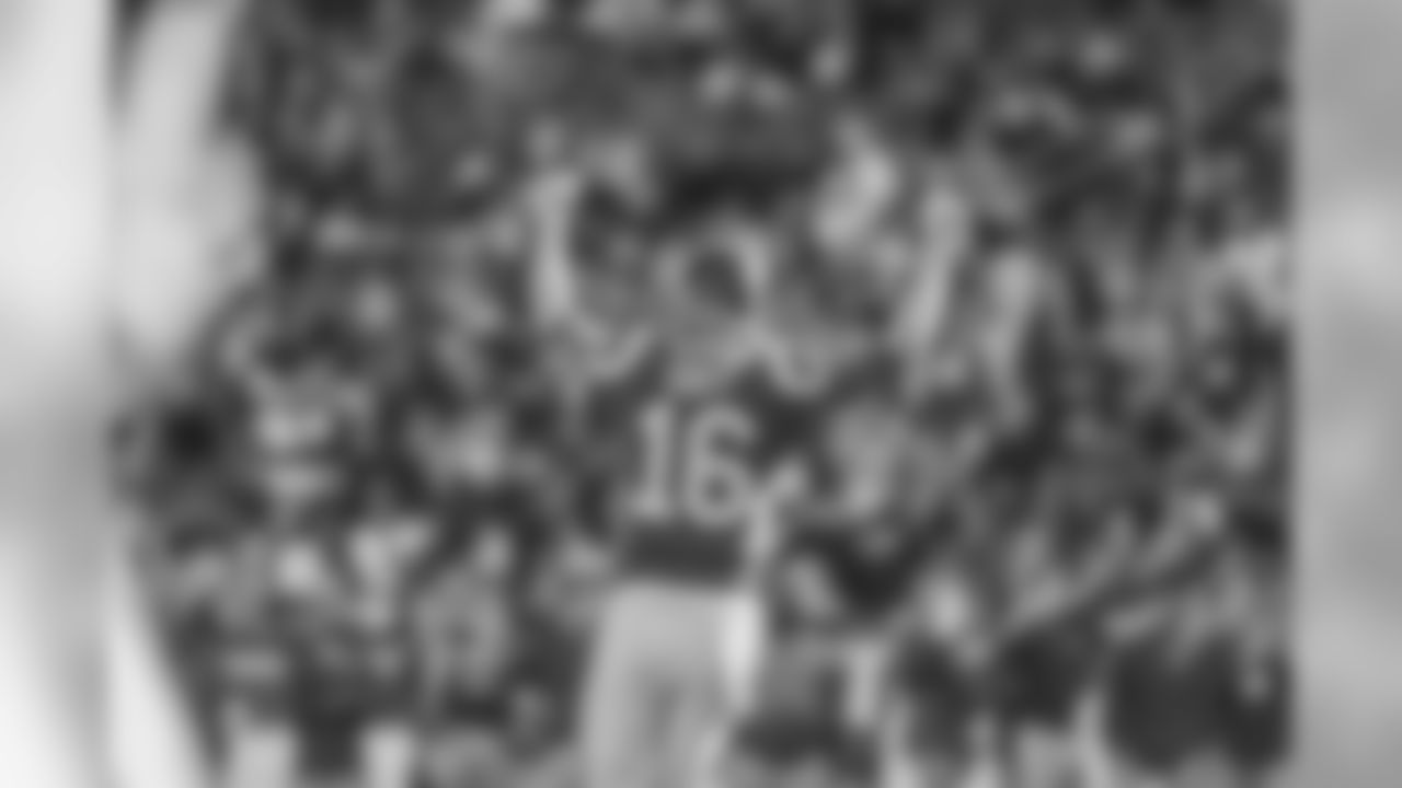 Los Angeles Rams quarterback Jared Goff (16) celebrates during an NFL football game against the San Francisco 49ers Sunday, Dec. 30, 2018, in Los Angeles. (Ryan Kang/NFL)