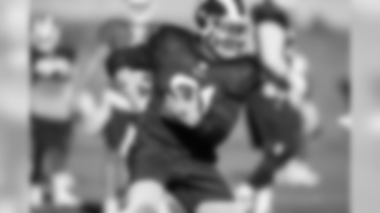 Running back (42) John Kelly of the Los Angeles Rams practices, Thursday, December 12, 2019, in Thousand Oaks, CA. (Jeff Lewis/Rams)