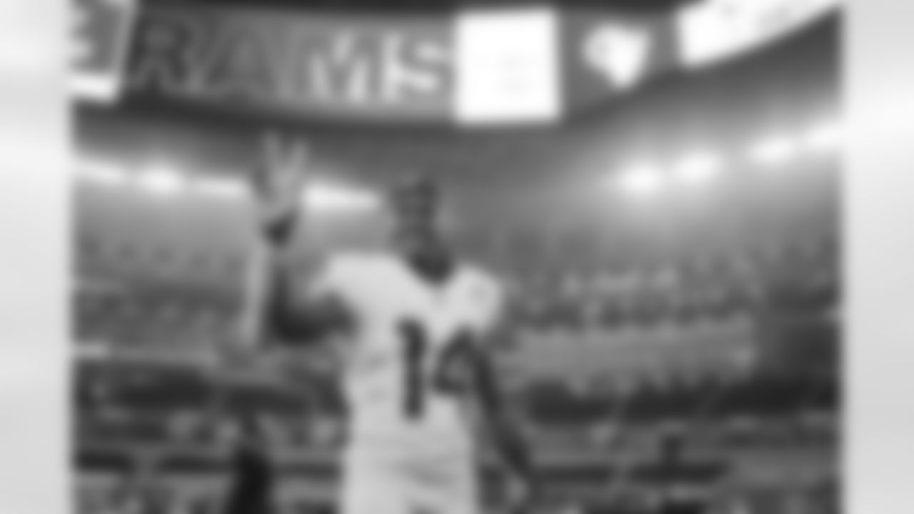 WR Nsimba Webster of the LA Rams during Week One against the Dallas Cowboys.