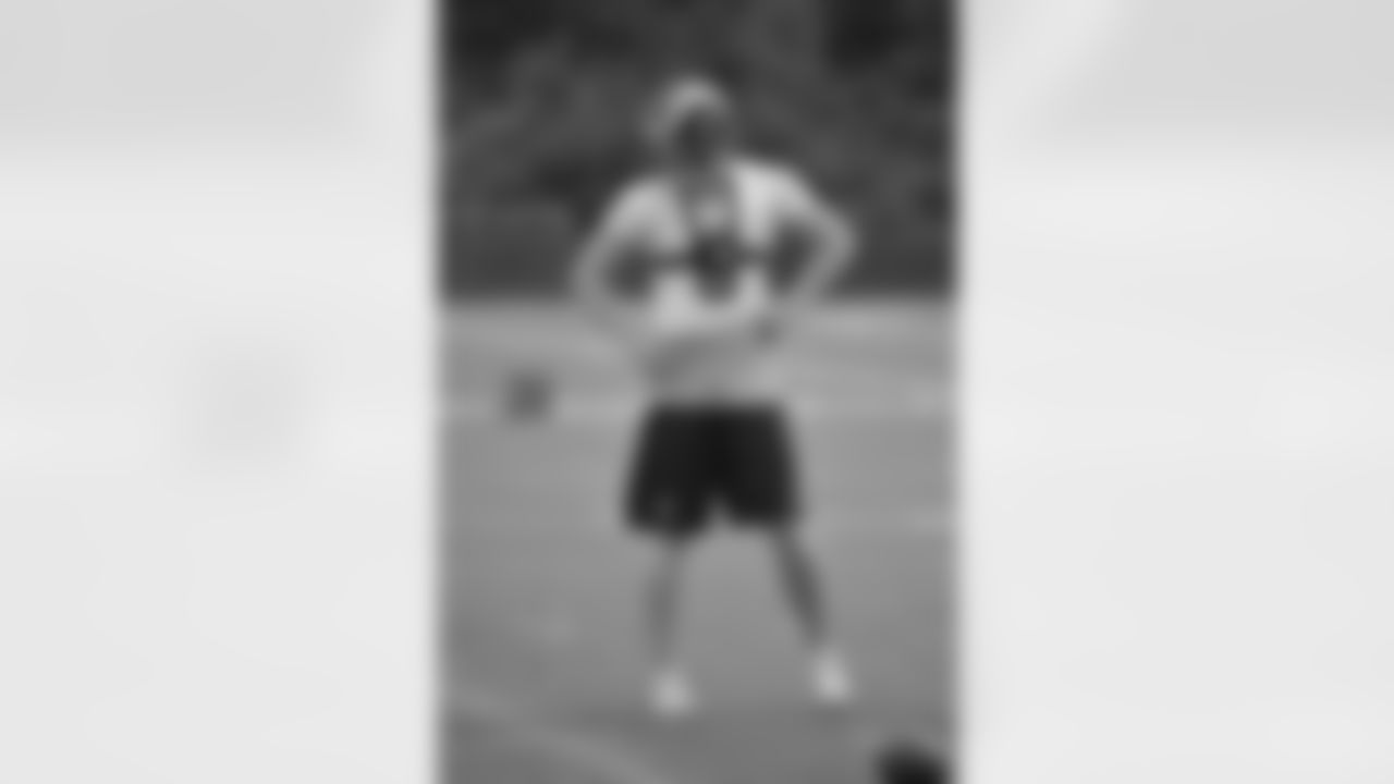 "St. Louis Rams punter Johnny Hekker wears a go-pro camera on his chest during a NFL football practice, on Tuesday, June 4, 2013, at the team's training facility in St. Louis. (Photo by G. Newman Lowrance/St. Louis Rams)"