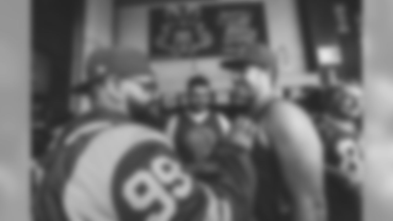 Big Wangs in North Hollywood hosts Los Angeles Rams fans, NFL Legend Jackie Slater, Cheerleaders and team mascot Rampage for an NFC Championship game watch party to cheer on their Los Angeles Rams defeat the New Orleans Saints, 26-23 to advance to Super Bowl LIII. (Will Navarro/Rams)