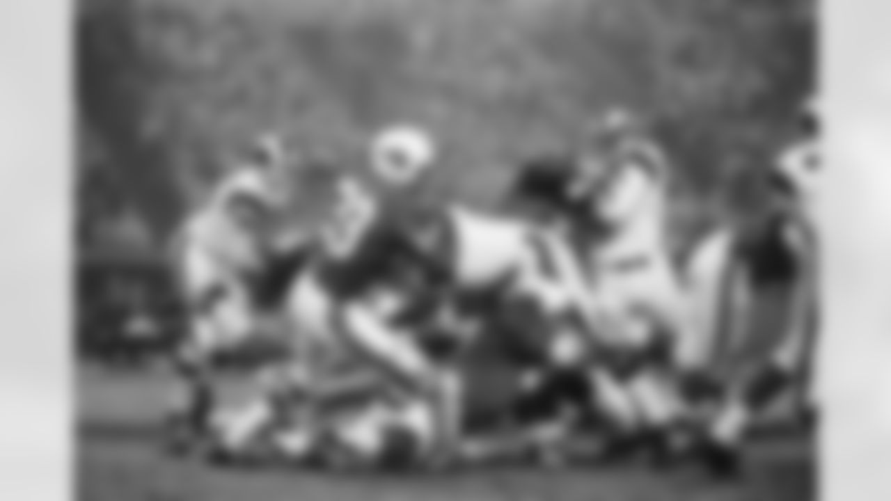 2024 Season Schedule: Week 2: Los Angeles Rams @ Arizona Cardinals | Sun, Sep. 15 @ 1:05 p.m. PT at State Farm Stadium
Throwback: Cardinal Willis Crenshaw (33) drives in for extra yardage as the Los Angeles Rams hang on, Sept. 16, 1968, St. Louis, Mo. Crenshaw made 11 yards and first down on the first quarter play, before being tripped up by Ed Meador (21). The rest of the players are unidentified. (AP Photo/Fred Waters)