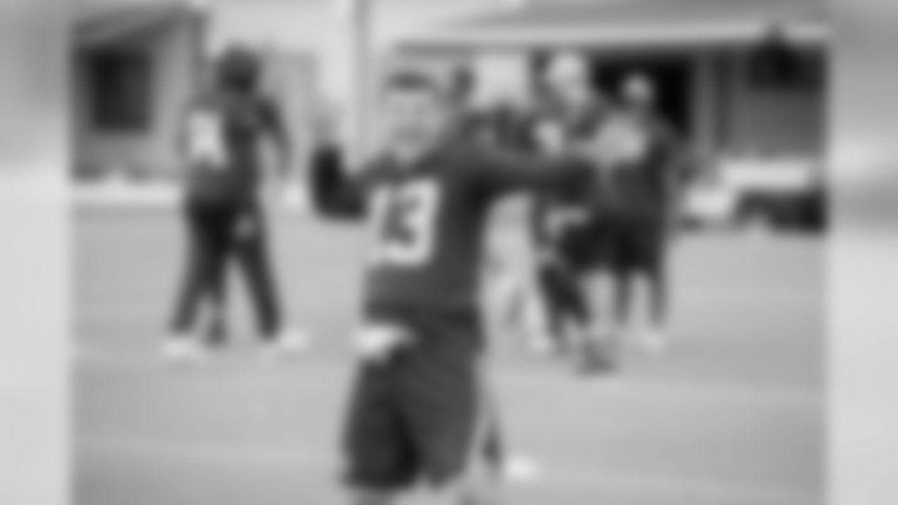 Wide receiver (13) Austin Proehl of the Los Angeles Rams works out on day 2 of Phase II of the offseason program workouts, Tuesday, April 30, 2019, in Thousand Oaks, CA. (Jeff Lewis/Rams)