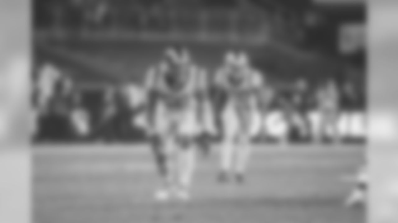 Defensive end (56) Dante Fowler of the Los Angeles Rams against the Kansas City Chiefs during the Rams 54-51 victory over the Chiefs in an NFL Week 11 Monday Night Football game, Monday, November 19, 2018, in Los Angeles, CA. (Jeff Lewis/Rams)