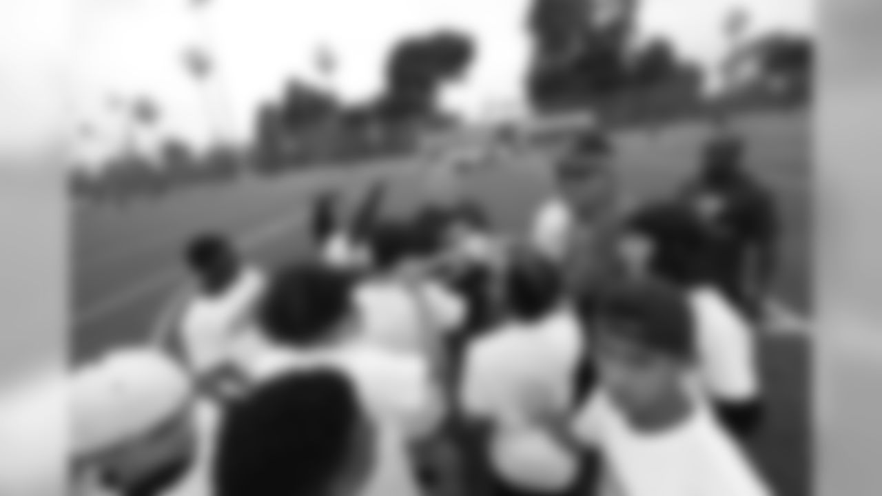 The Los Angeles Rams host Community Day in the City of Inglewood, alongside a co-ed Football Clinic for youth in learning football related drills and competitions while promoting safety, healthy and educational life skills. Certified USA Football coaches and Rams community members take the lead in todays activities. Attendees will have a chance to receive football gear owned by previous Rams players, football cleats, hats donated by the Rams. Saturday, June 1, 2019, Inglewood, CA. (Will Navarro/Rams)