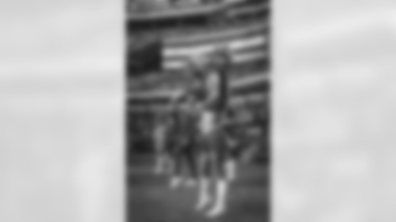 The Los Angeles Rams Cheer team at SoFi Stadium as the Rams take on the Detroit Lions during Week 7 of the 2021 season.