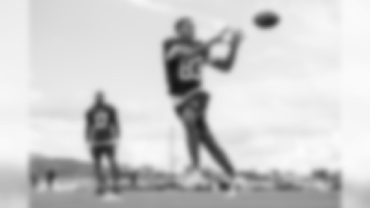 Wide receiver (83) Josh Reynolds of the Los Angeles Rams practices on day 5 of Phase II of the offseason program workouts, Monday, May 6, 2019, in Thousand Oaks, CA. (Jeff Lewis/Rams)