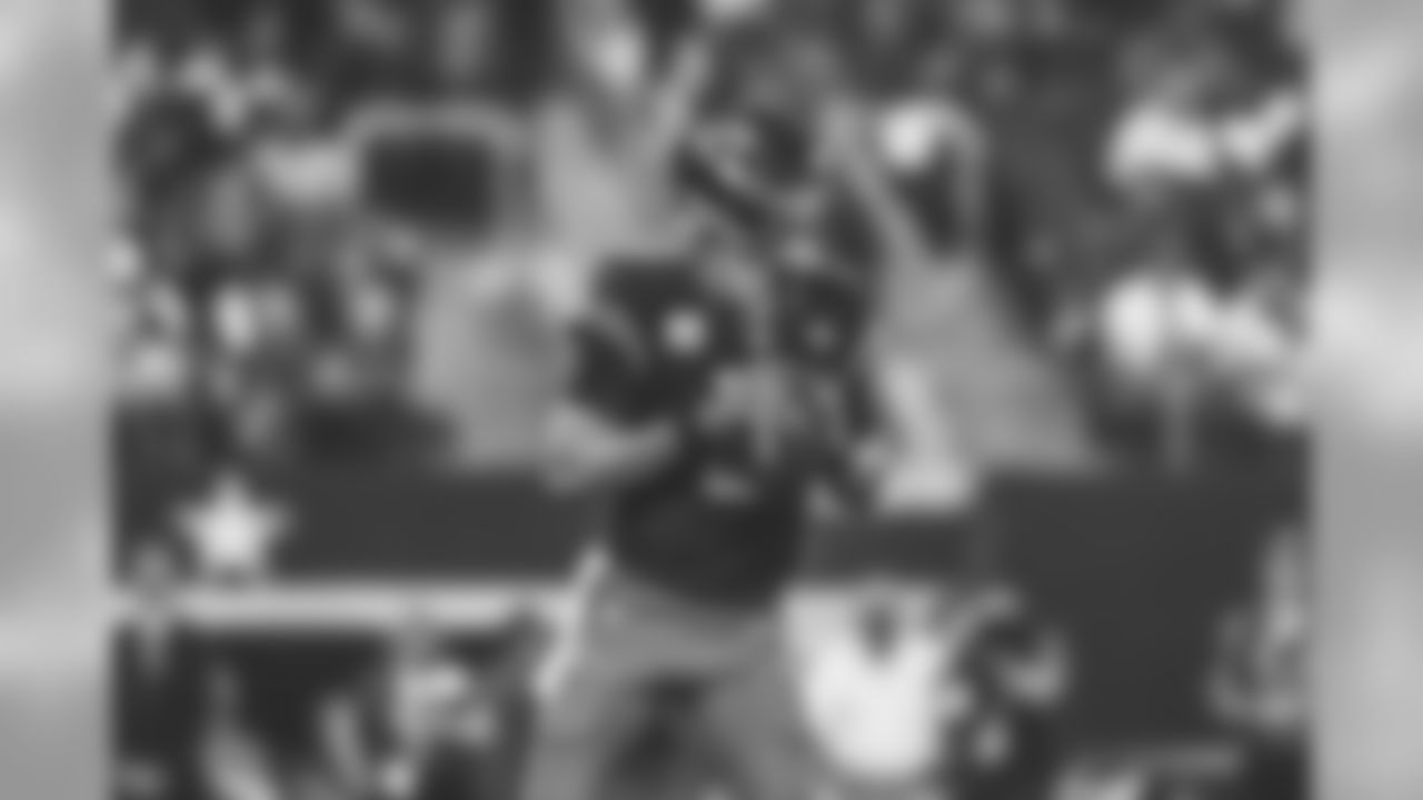 Jacksonville Jaguars quarterback Blake Bortles (5) during an NFL regular season football game against the Dallas Cowboys on Sunday, Oct. 14, 2018 in Arlington, Texas. The Cowboys won, 40-7. (Ric Tapia via AP)