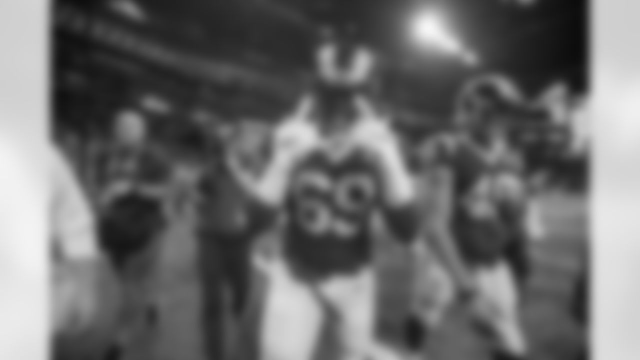Defensive tackle (69) Sebastian Joseph-Day of the Los Angeles Rams warms up before the Rams 13-3 loss to the Patriots during the NFL's Super Bowl LIII championship football gam-, Sunday, February 3, 2019, in Atlanta, GA. (Jeff Lewis/Rams)