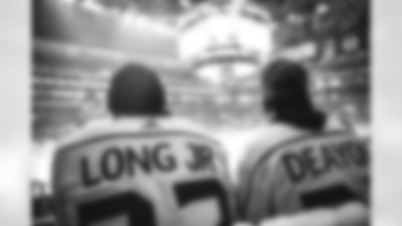 Los Angeles Rams defensive backs attended the Los Angeles Kings home opener.