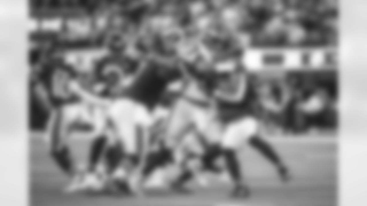 Defensive lineman (69) Sebastian Joseph-Day of the Los Angeles Rams makes a tackle against the Chicago Bears during the Rams 34-14 victory in an NFL Week 1 game, Sunday, September 12, 2021, in Inglewood, Calif. (Jeff Lewis/LA Rams)
