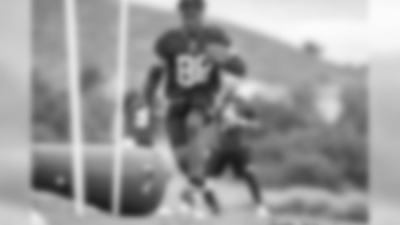 Wide receiver (88) Michael Thomas of the Los Angeles Rams practices on day 5 of Phase II of the offseason program workouts, Monday, May 6, 2019, in Thousand Oaks, CA. (Jeff Lewis/Rams)