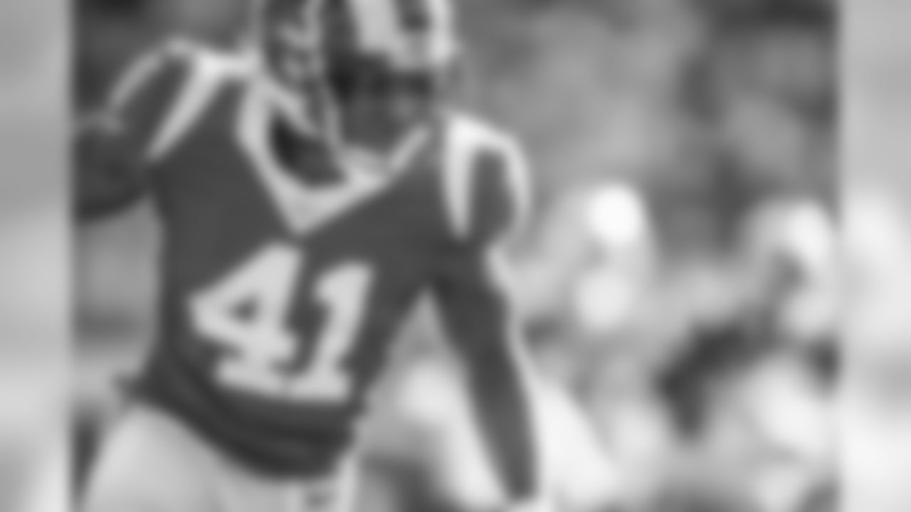 Defensive back (41) David Long Jr. of the Los Angeles Rams against the Dallas Cowboys during the Rams 14-10 loss to the Cowboys in an NFL preseason football game, Saturday, August 17, 2019, in Honolulu, HI. (Jeff Lewis/Rams)