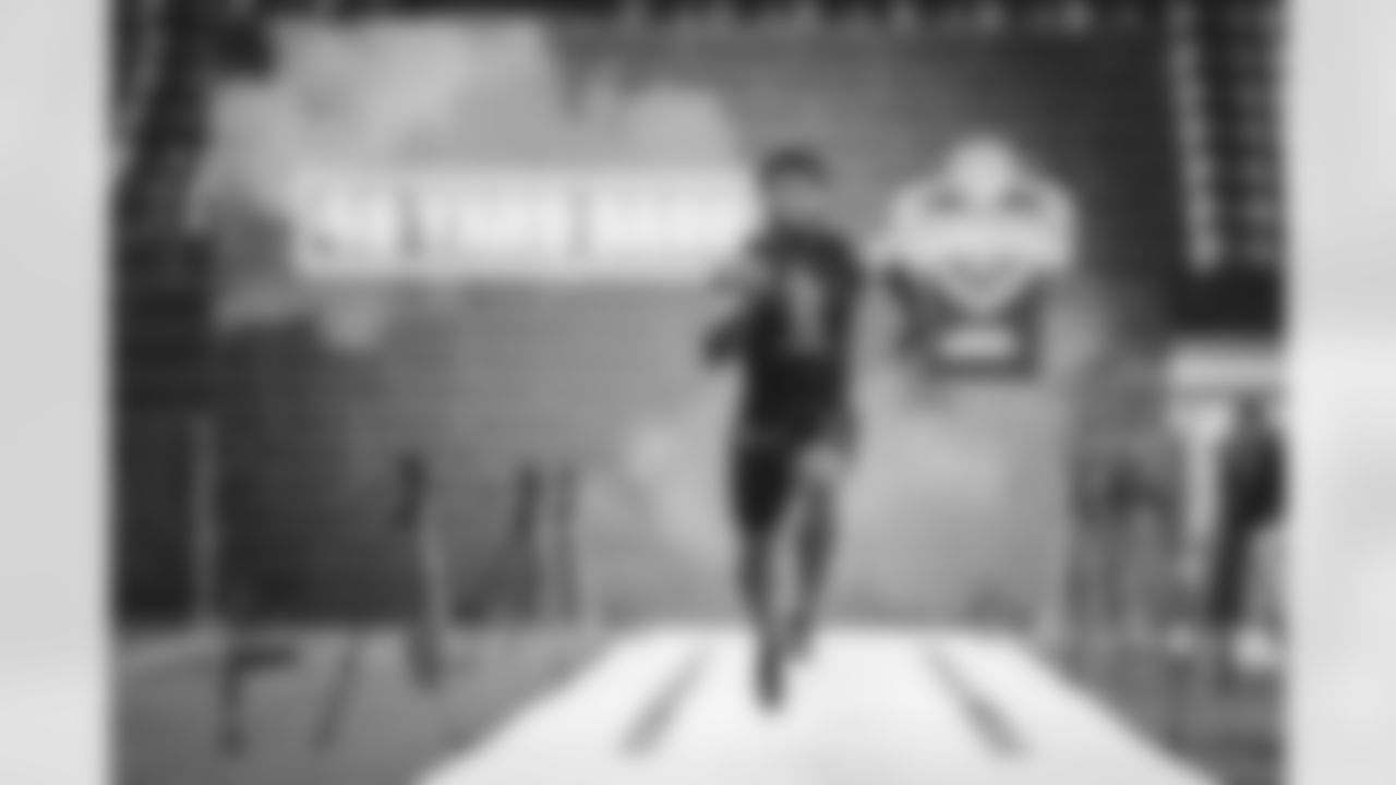 Florida State running back Cam Akers runs the 40-yard dash at the NFL football scouting combine in Indianapolis, Friday, Feb. 28, 2020. (AP Photo/Michael Conroy)