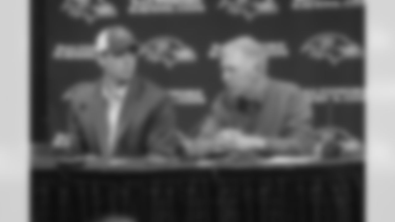 The day after the Ravens selected Joe Flacco with their 1st draft pick (18th overall), the talented quarterback visited Owings Mills for his first press conference as a Raven.