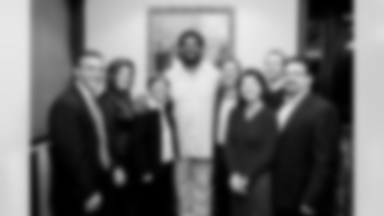 Jonathan Ogden is honored a ceremony at the Owings Mills Facility the weekend he is inducted into the Smyth Ring of Honor at M&T Bank Stadium.