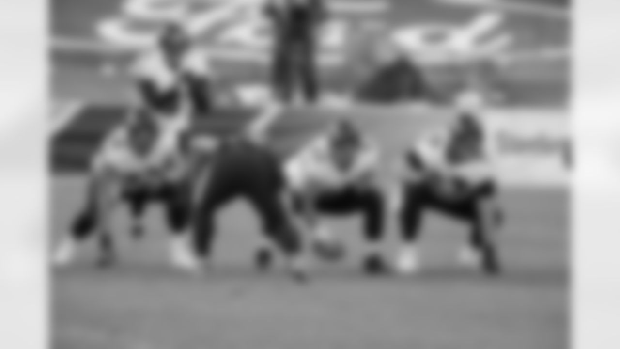 G Ben Powers, C Trystan Colon-Castillo and G/C Bradley Bozeman
Week 12 | Baltimore Ravens at Pittsburgh Steelers | December 2, 2020 | Heinz Field