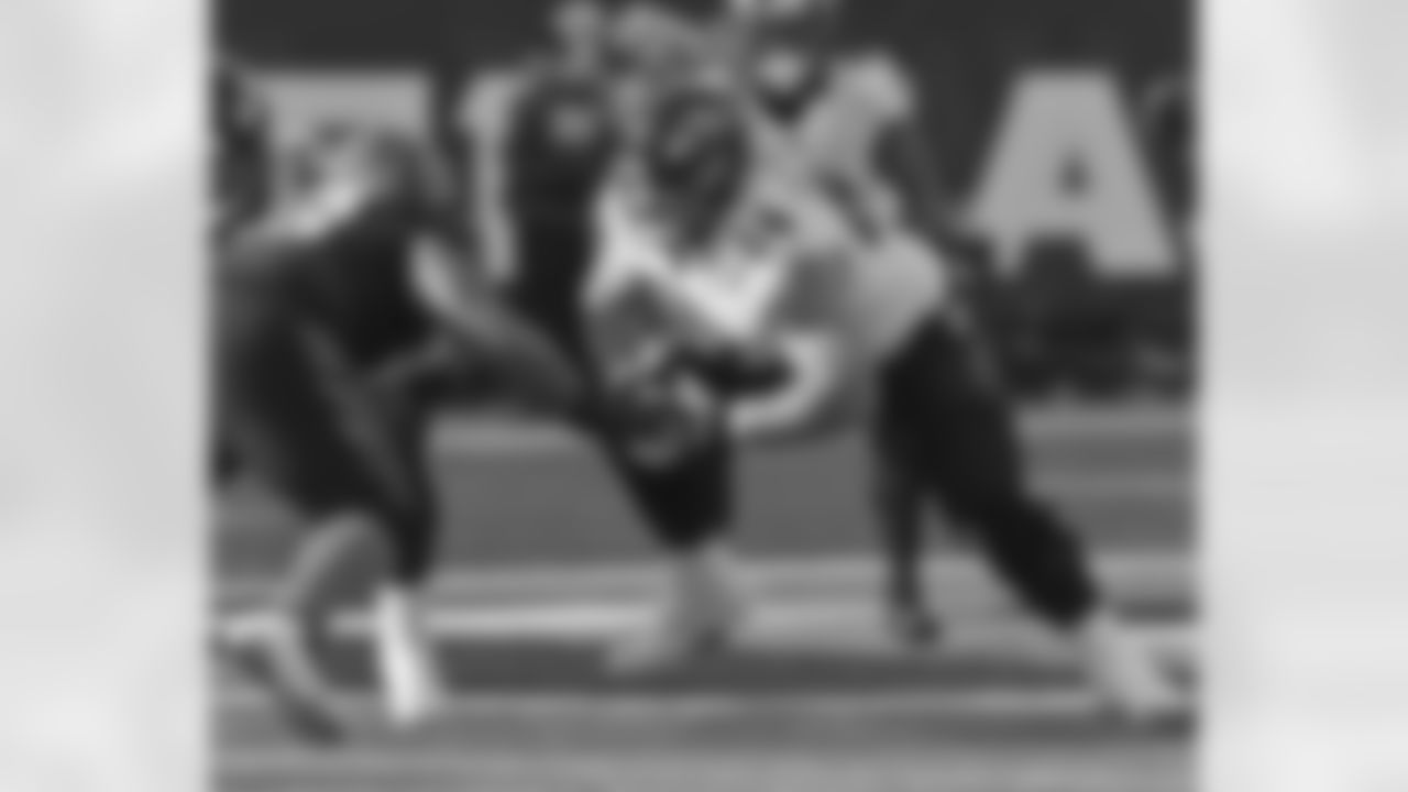 G Ben Cleveland, 3rd round
2021 stats: 12 games, 4 starts
Cleveland played every snap the final four games as the starting left guard after Ben Powers went down with a knee injury. General Manager Eric DeCosta said fortifying the offensive line is a "point of emphasis" this offseason, and Cleveland should be in the mix at training camp to win the left guard competition. Cleveland's strength and physicality as a run blocker fits Baltimore's vision of a having a dominant running game once J.K. Dobbins and Gus Edwards return to action.