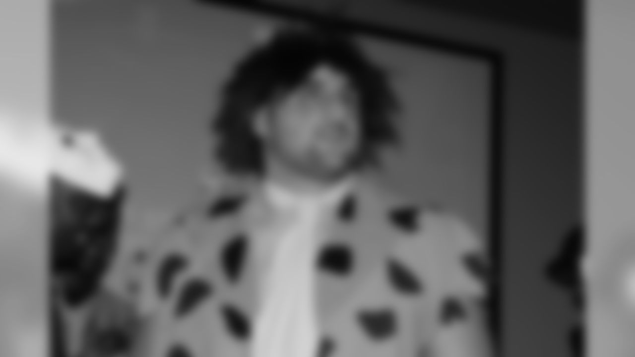 Center Gino Gradkowski was in attendance dressed as Fred Flintstone for the night.