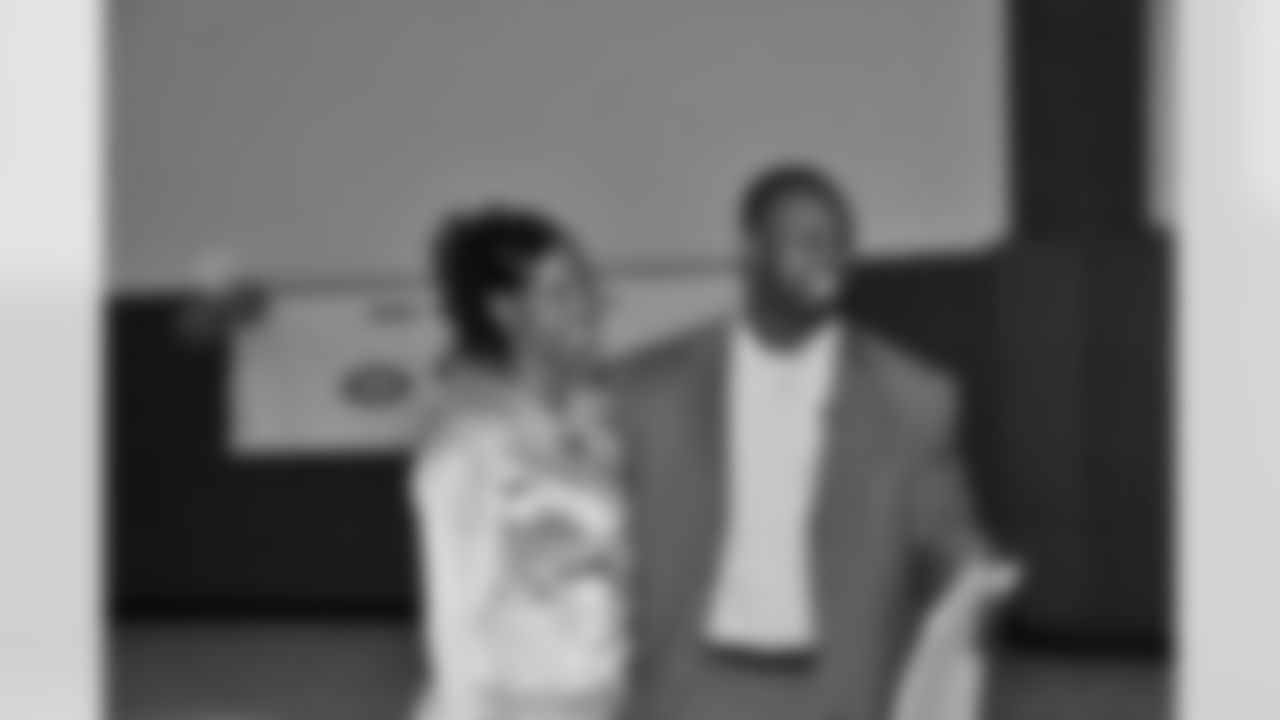 A two-time All-Conference selection, Bart Scott returned home to Detroit for his Southeastern High School jersey retirement.