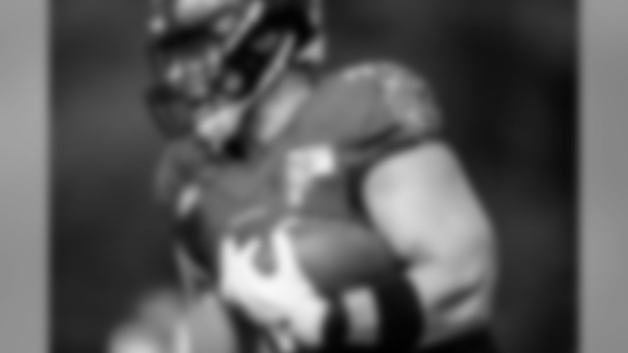FB Patrick Ricard
His blocking is a huge part of Baltimore's running attack. He pancaked one teammate during a one-on-one drill, and whenever practice becomes physical, Ricard makes his presence felt. Ricard may also get more reps as a tight end this season.