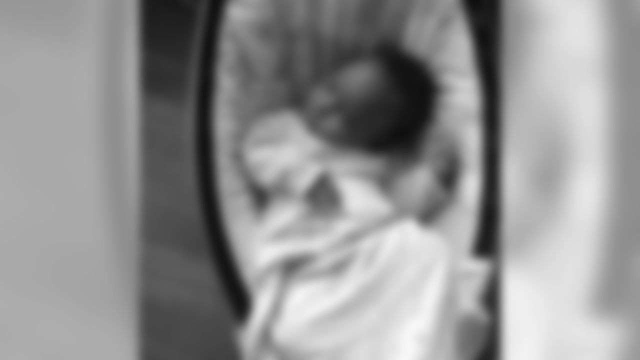 eugenemonroe60 [Eugene Monroe]: He's comfortable sleeping anywhere and anyway just like me. And I'm 2 for 2 on cute babies! Not bragging or anything :-) thanks @profbwife lol