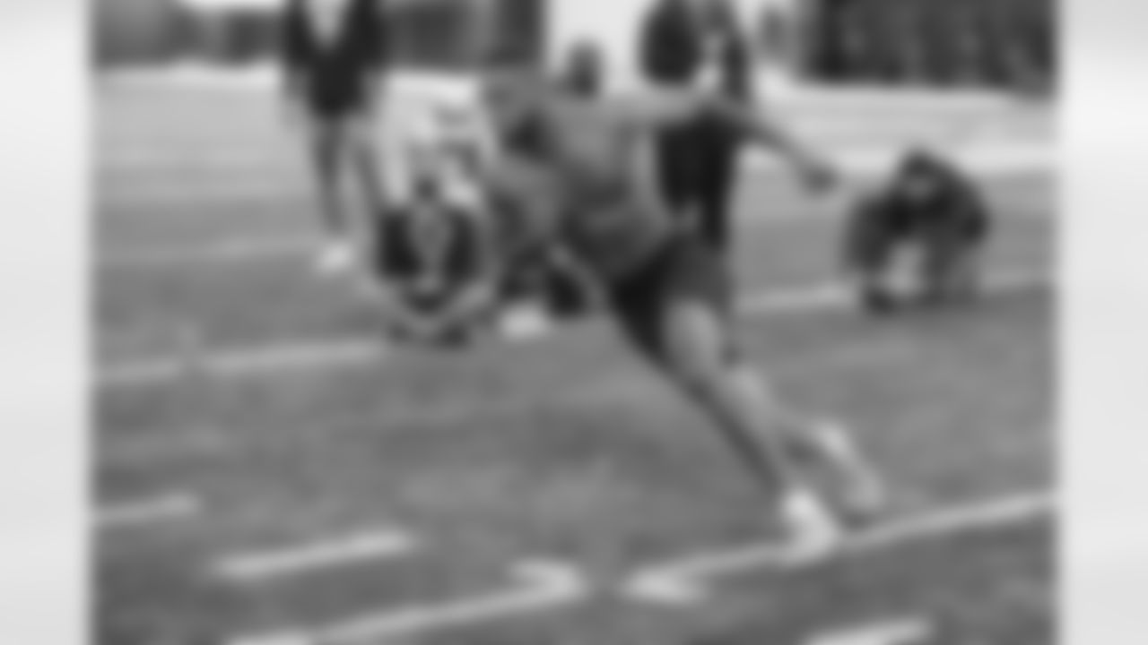 WR Rashod Bateman, Minnesota
6-foot, 190 pounds
While Bateman did not measure as big as some scouts hoped, his blistering 4.39 speed in the 40-yard dash solidified his deep threat potential. Bateman ran crisp routes, showed reliable hands, and posted a 36-inch vertical jump. In a deep wide receiv0er class, Bateman could be a candidate for the Ravens either Day 1, or even Round 2 if he lasts that long.