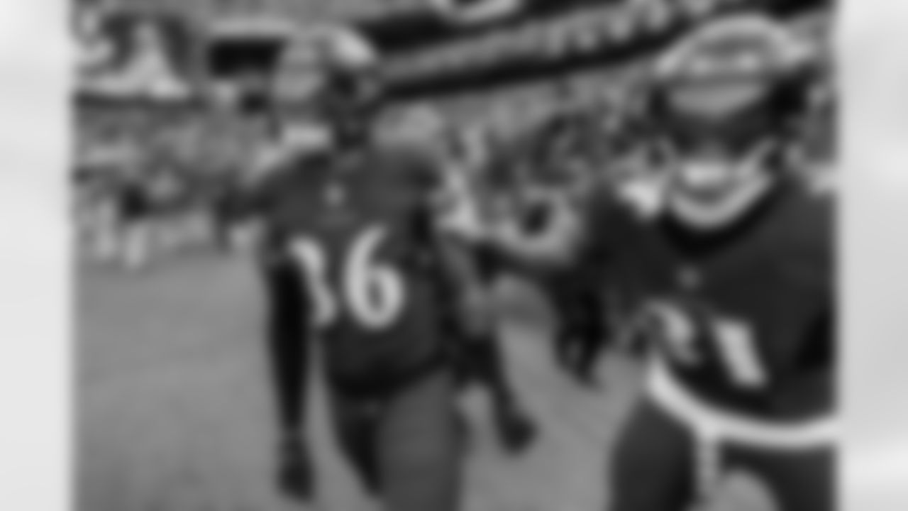 S Chuck Clark celebrates a pick six
