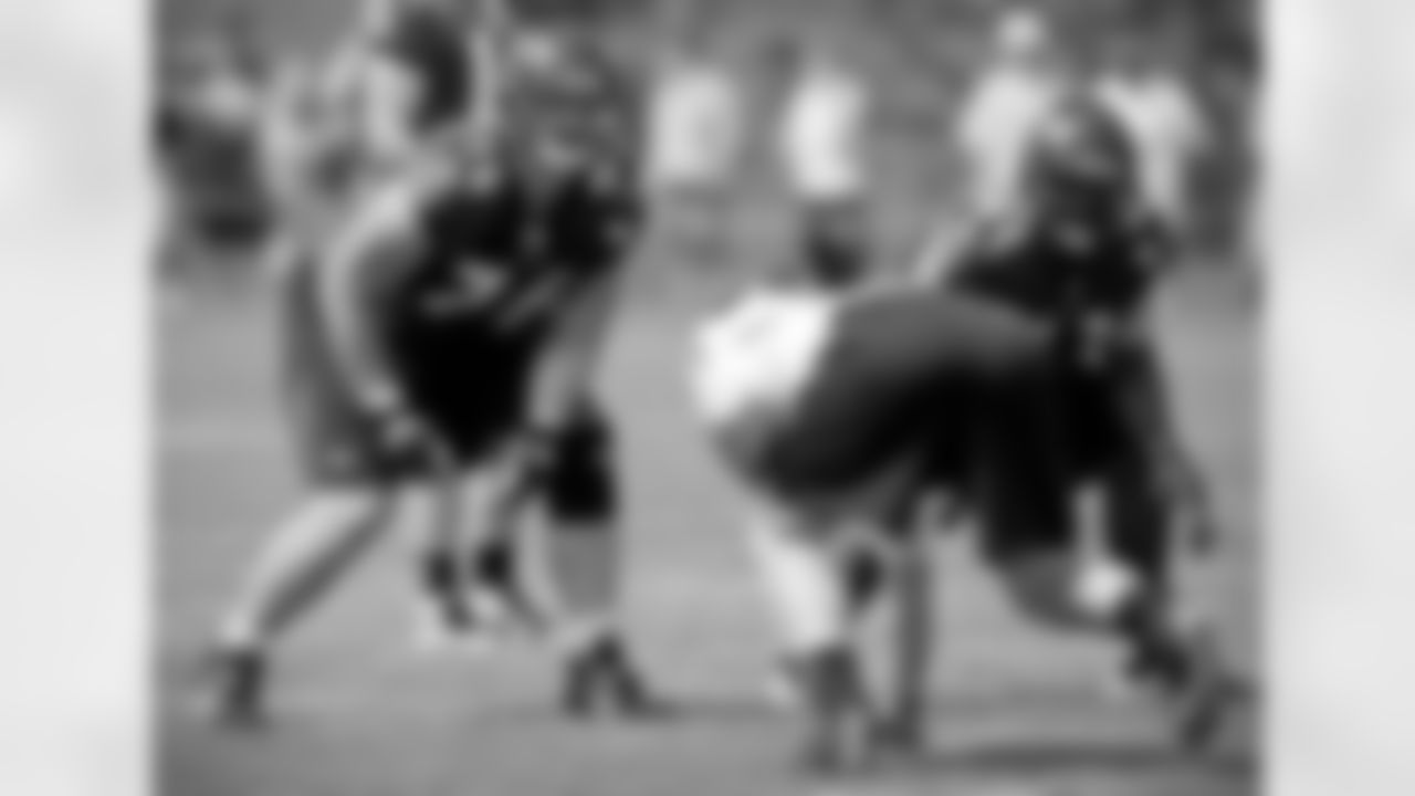 The Ravens practice during an afternoon session at training camp on the campus of McDaniel College in Westminster, Md.