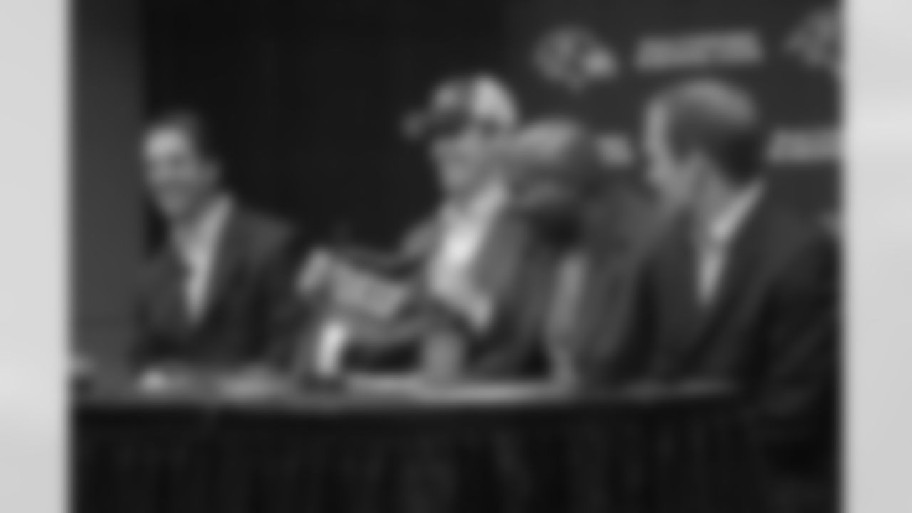 The day after the Ravens selected Joe Flacco with their 1st draft pick (18th overall), the talented quarterback visited Owings Mills for his first press conference as a Raven.