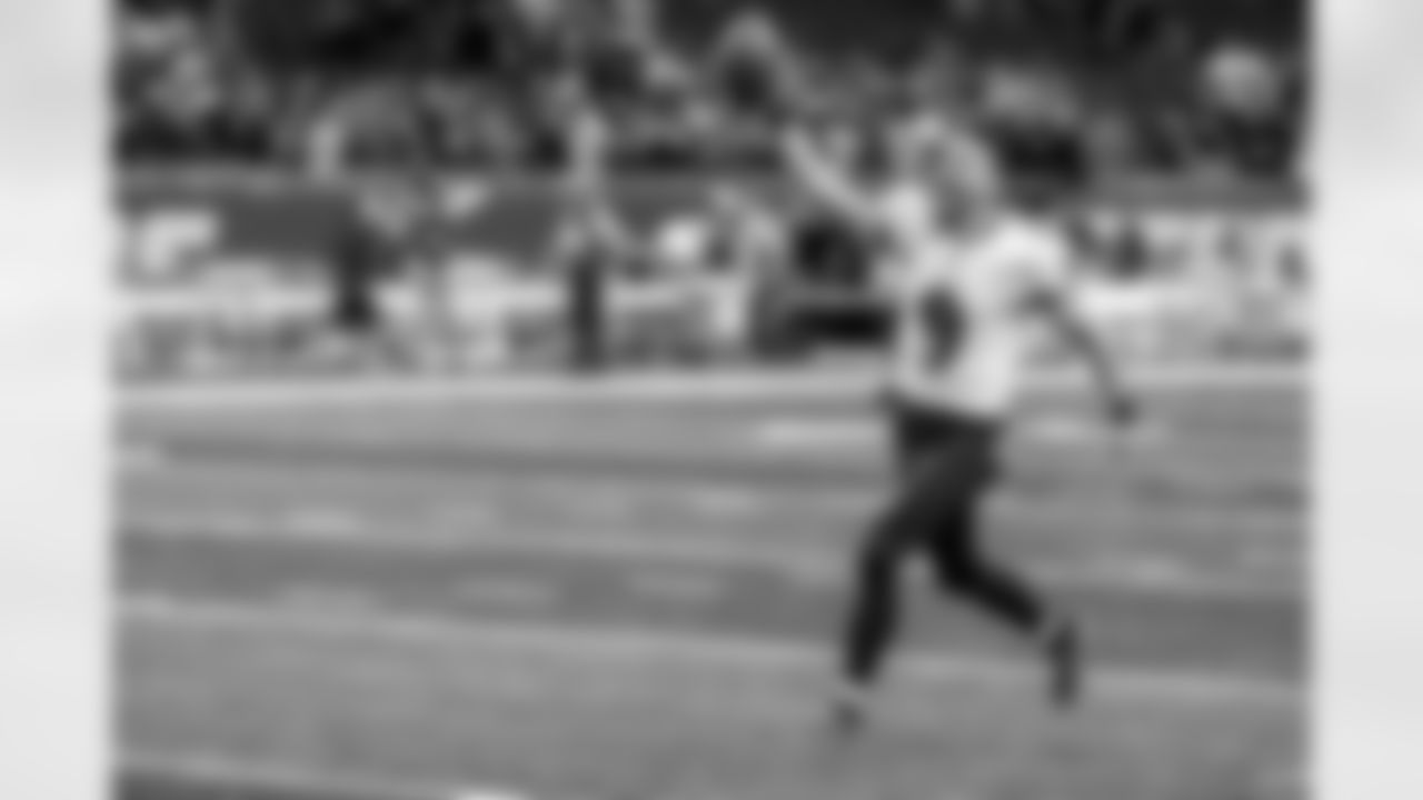 K Justin Tucker celebrates as he runs off the field