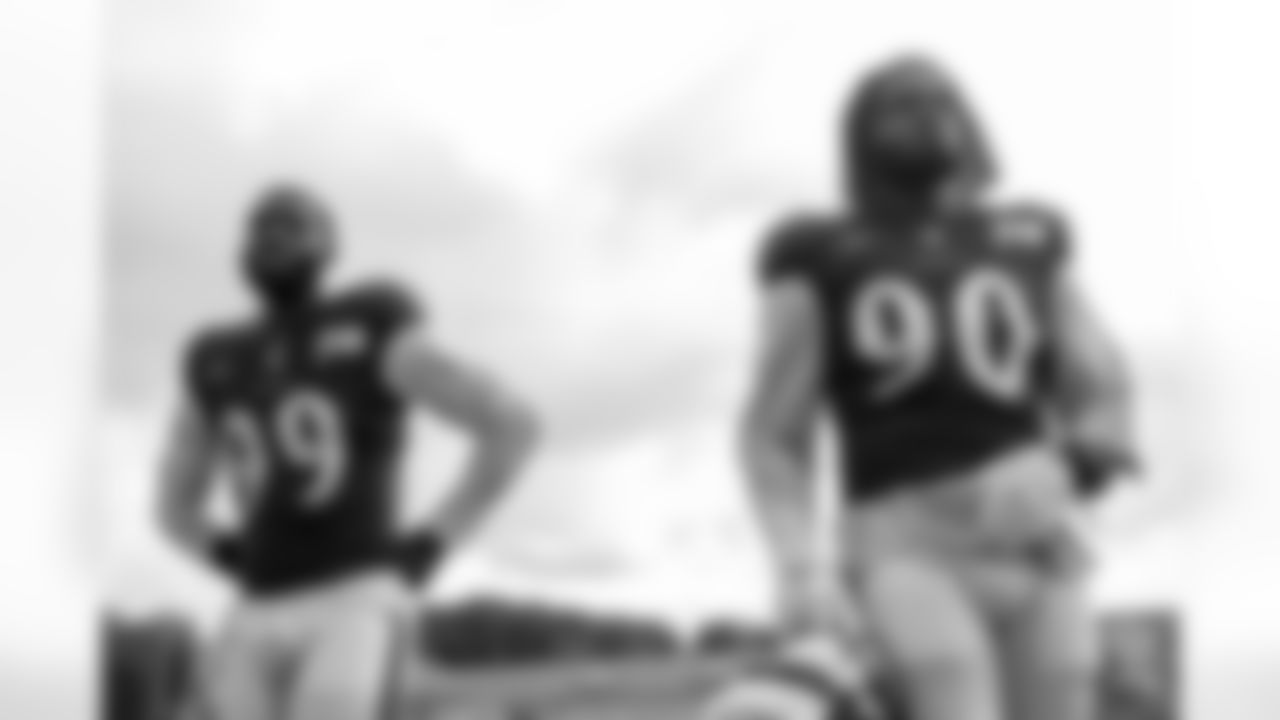 From left: OLB Odafe Oweh, OLB David Ojabo