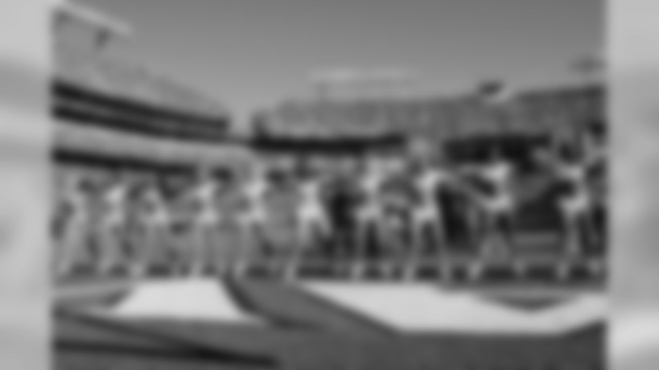 The Baltimore Ravens Cheerleading Team entertains the fans at M&T Bank Stadium throughout the 2008 NFL season.