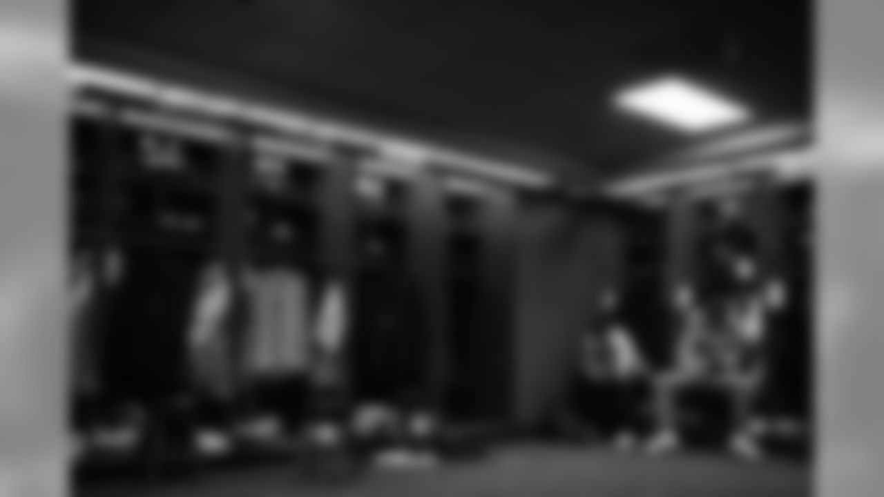 Quarterback Lamar Jackson in the locker room prior to the divisional playoff game against the Tennessee Titans on January 11, 2019.