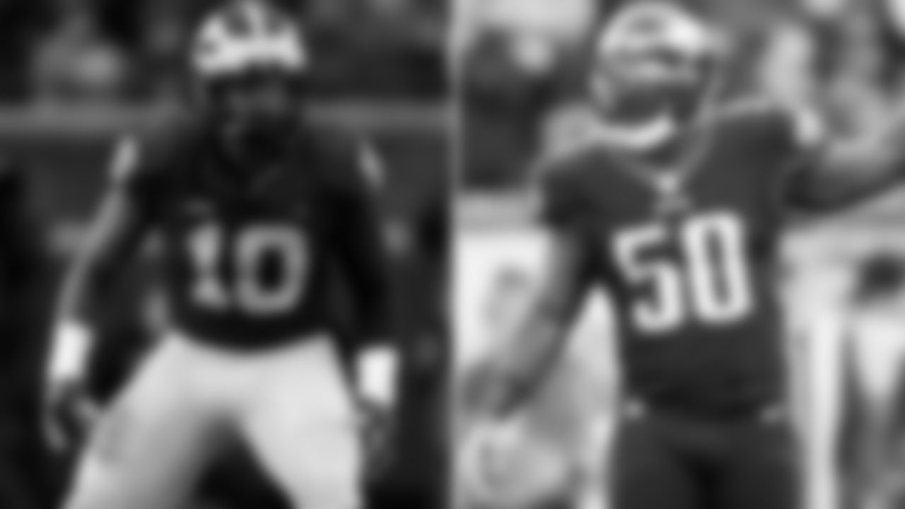 Devin Bush, Michigan – Stephen Tulloch
Zierlein's Scouting Report*:* Undersized three-down linebacker with the speed and cover talent to make an easy transition to WILL linebacker as a pro. There will be NFL defenses who pass on Bush due to his lack of size, but his ability to play fast and free as an outside linebacker should supersede those concerns. He will miss some tackles and get engulfed by blockers at other times, but his play strength and ability to run and cover are extremely valuable in today's game and should not be diminished due to a tape measurement.
