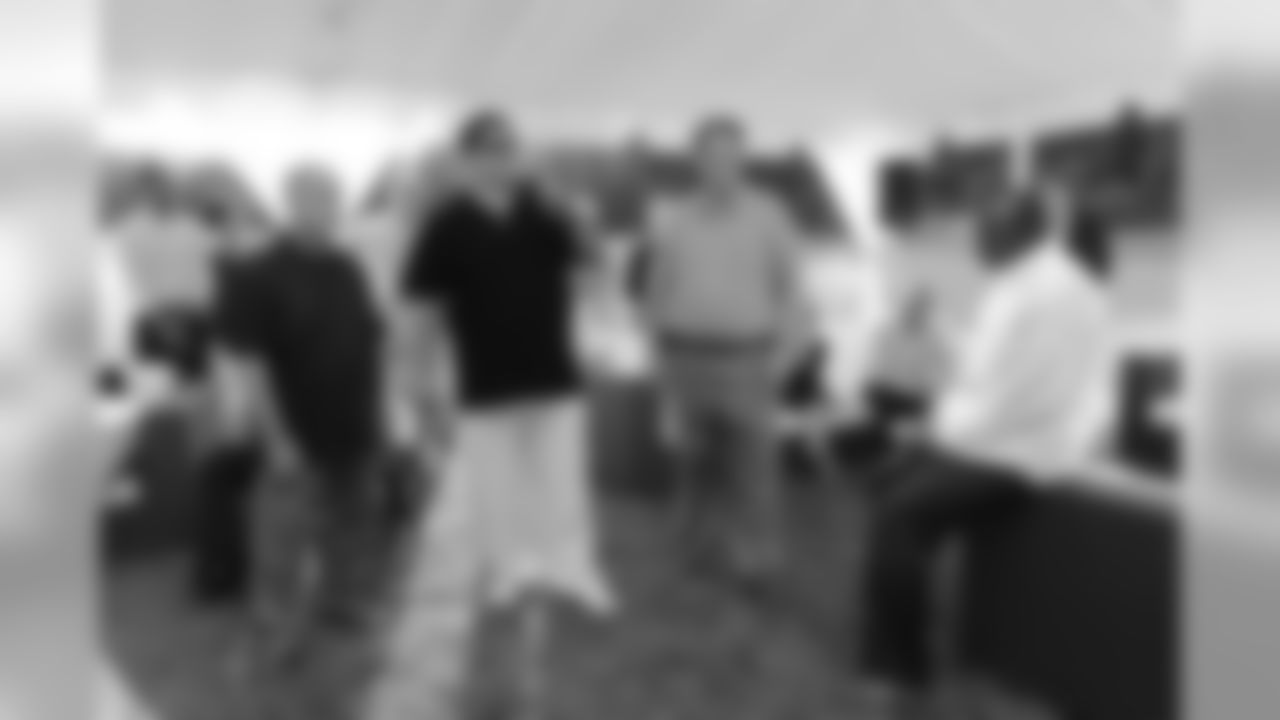 On Wednesday, June 13, 2012, J.O., Siragusa, Rice, Lewis, Stover and more came to celebrate the careers of equipment manager Ed Carroll (23 years) and head trainer Bill Tessendorf (38 years).