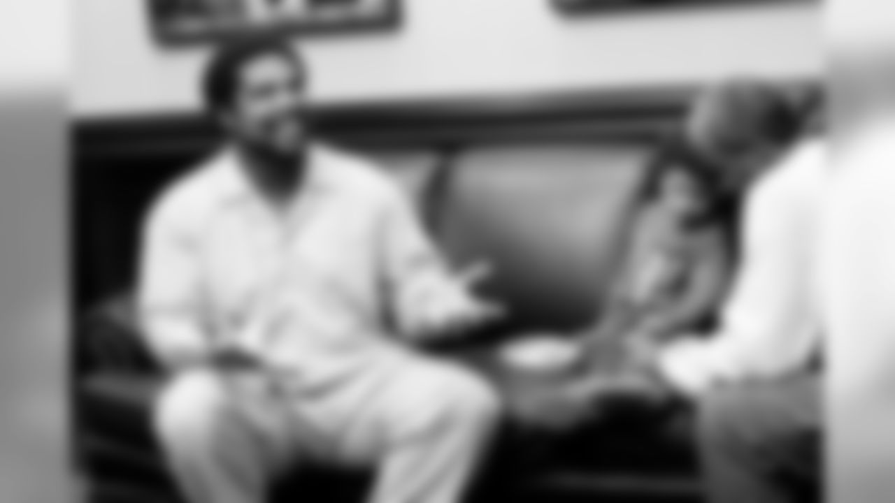 Jonathan Ogden is honored a ceremony at the Owings Mills Facility the weekend he is inducted into the Smyth Ring of Honor at M&T Bank Stadium.