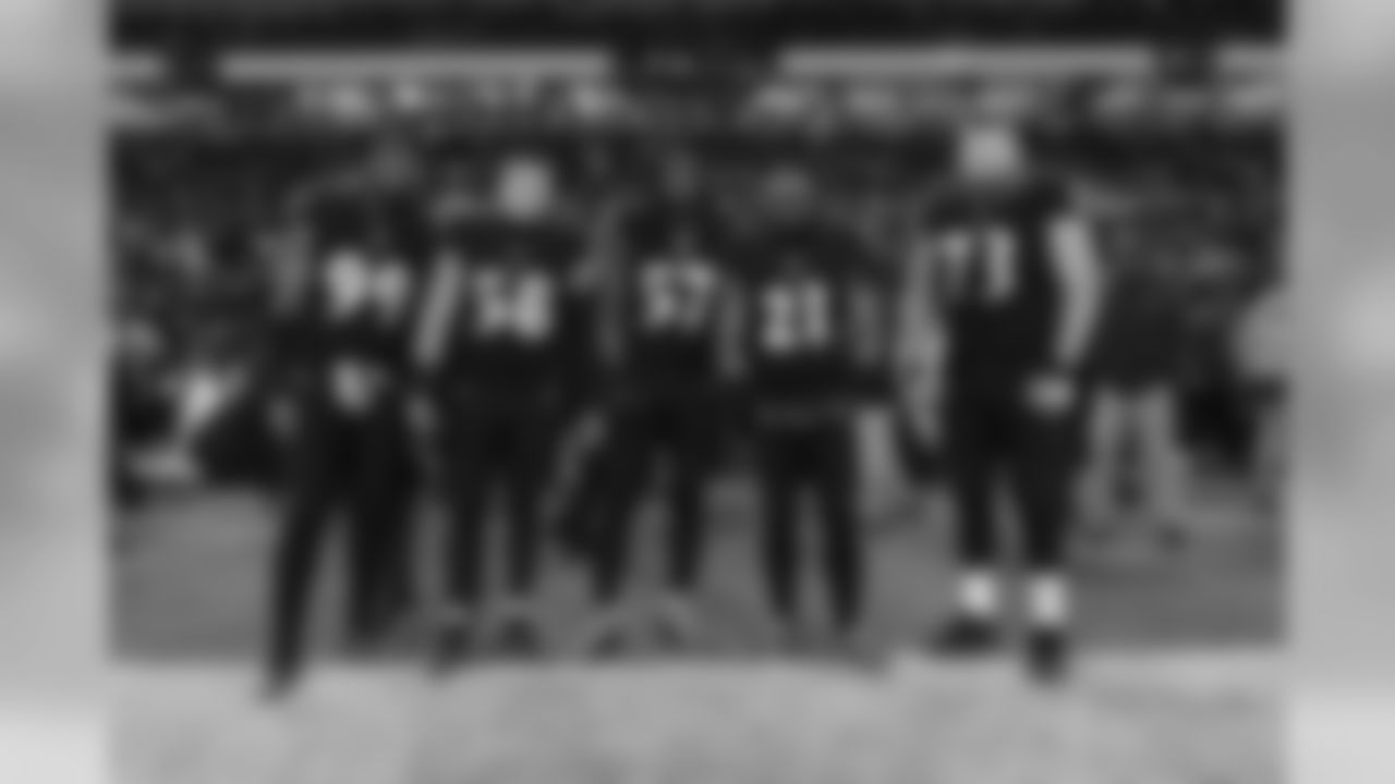OLB Matthew Judon, Head Coach John Harbaugh, ILB L.J. Fort, ILB Josh Bynes, RB Mark Ingram II, G/T Marshal Yanda